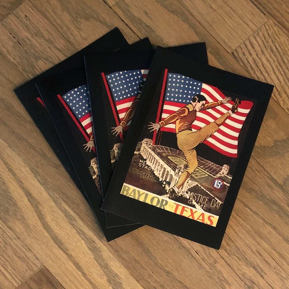 Vintage Texas Football Poster Print Notecards